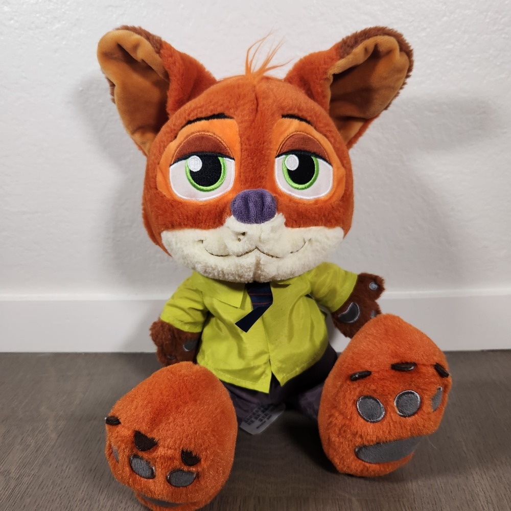 Disney Zootopia Nick Wilde Fox Plush Stuffed Animal Medium 15" Toy